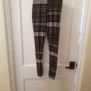 Gray and Black Leggings
